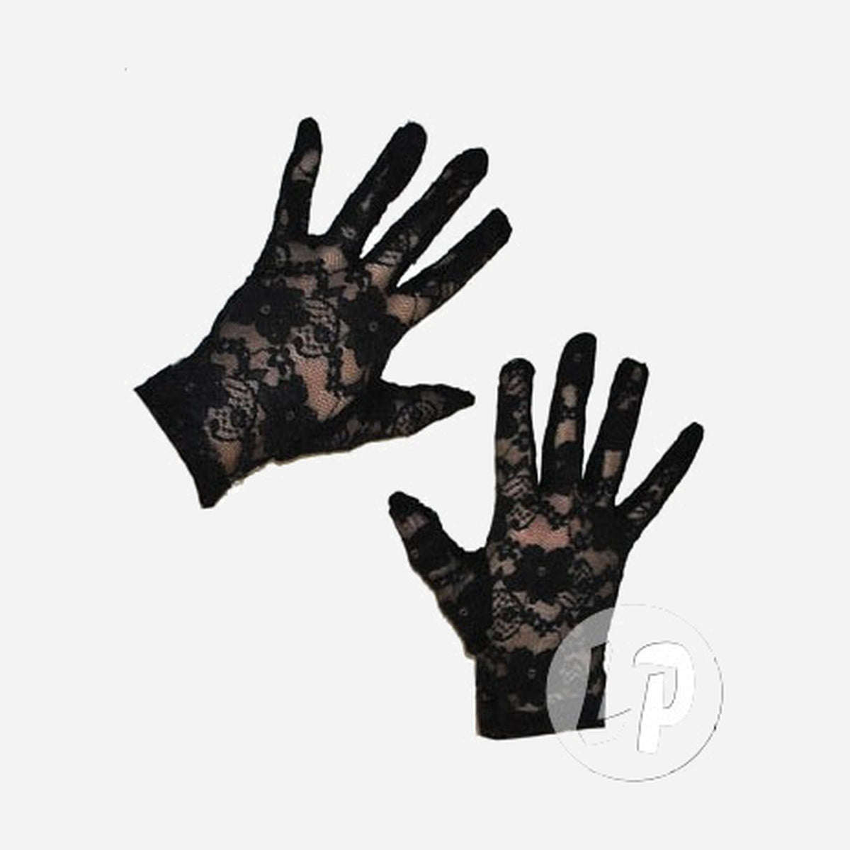 Paire de gants en dentelles noir de déguisement