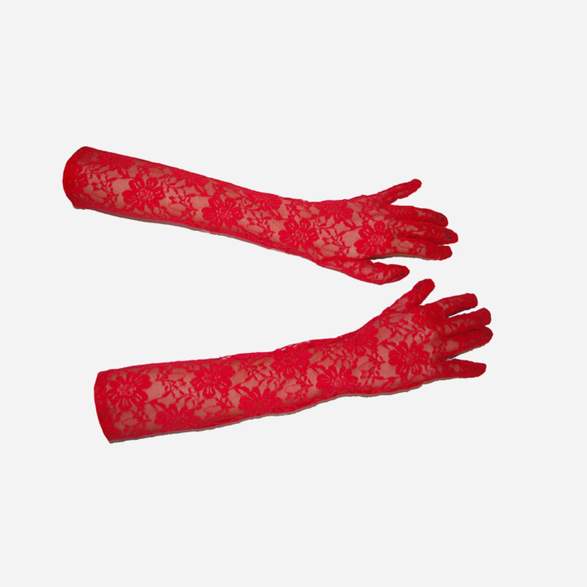Paire de gants en dentelles longs de déguisement