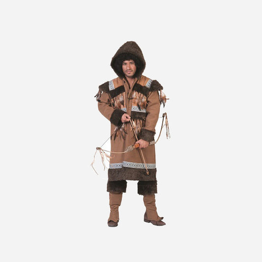 Déguisement homme d'esquimau brun