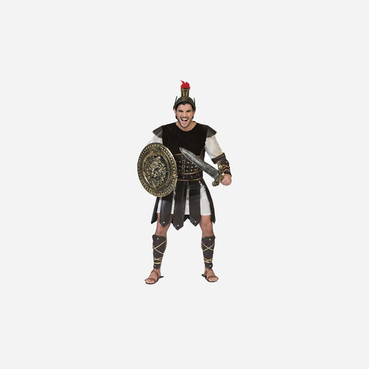 Déguisement de gladiateur romain marron 5 pièces homme Taille XL/XXL