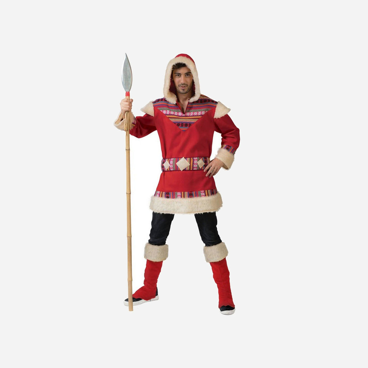 Déguisement homme d'esquimau rouge