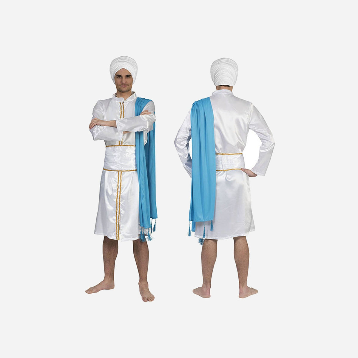 Déguisement hindou blanc & bleu