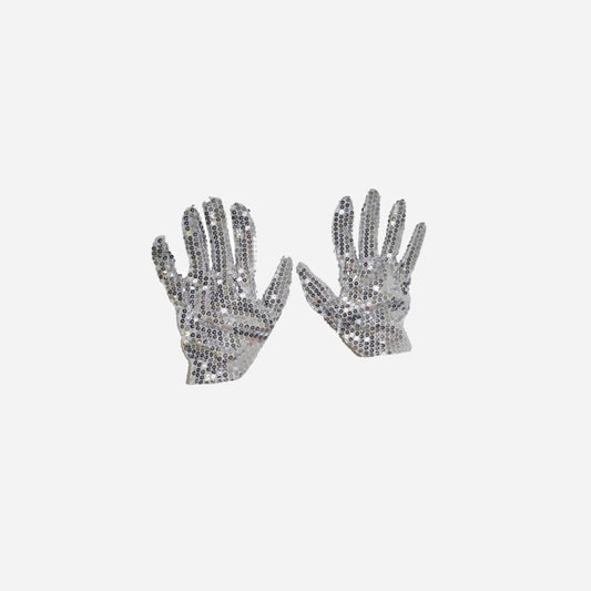 Paire de gants à sequins 22 cm de déguisement