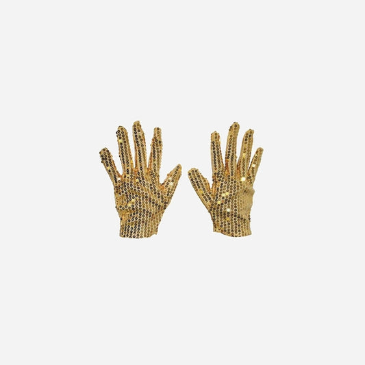 Paire de gants à sequins 22 cm de déguisement