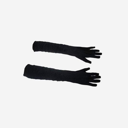 Paire de gants plissés longs de déguisement