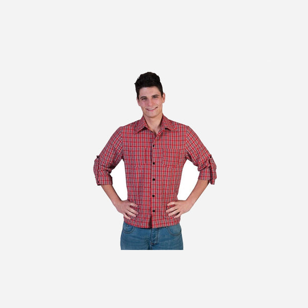Chemise à carreaux rouge