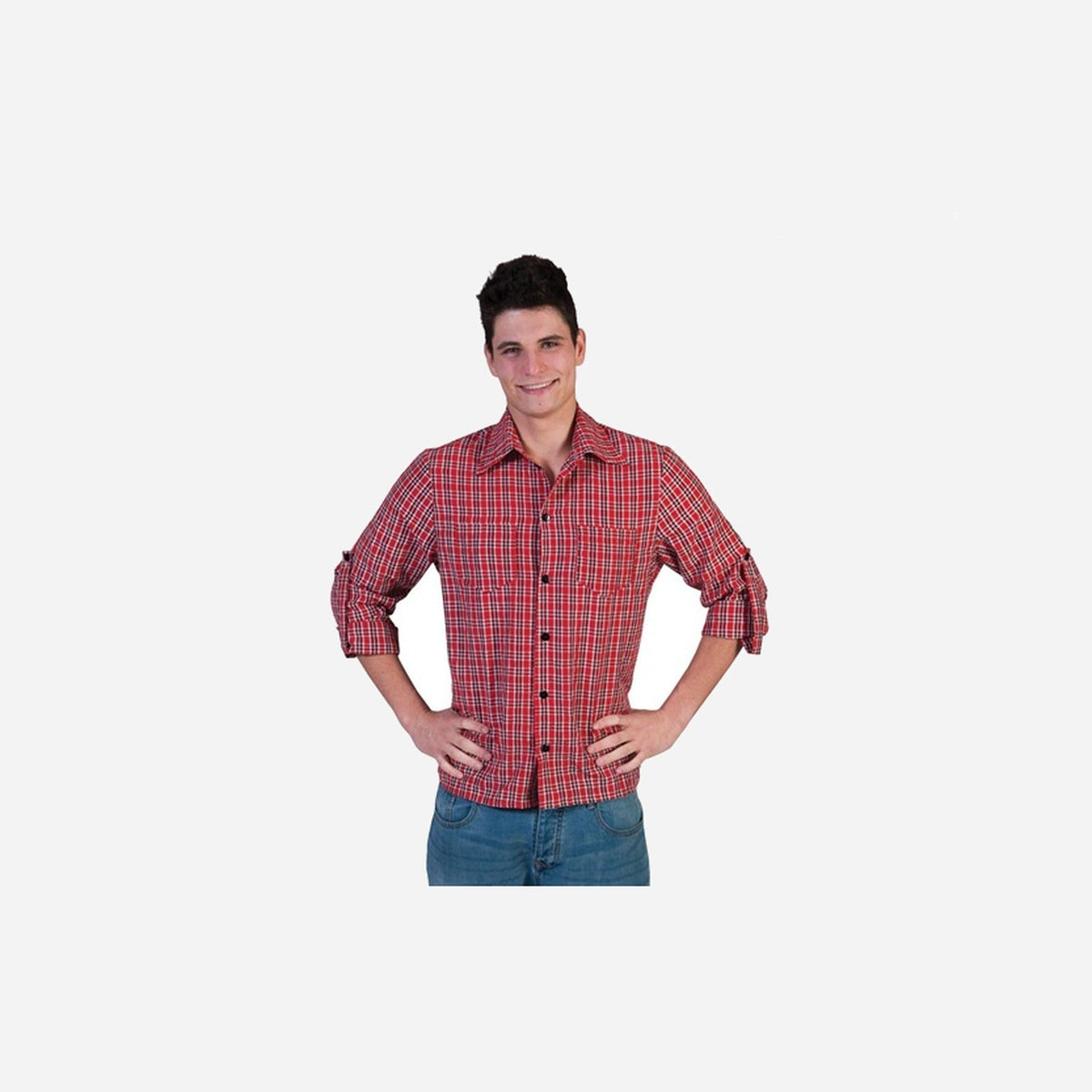 Chemise à carreaux rouge – L/XL