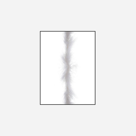 Guirlande boa marabou blanc 2 m en plumes