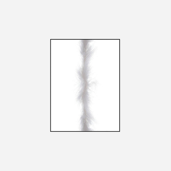 Guirlande boa marabou blanc 2 m en plumes