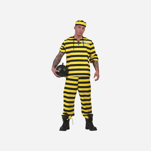 Déguisement de prisonnier jaune adulte