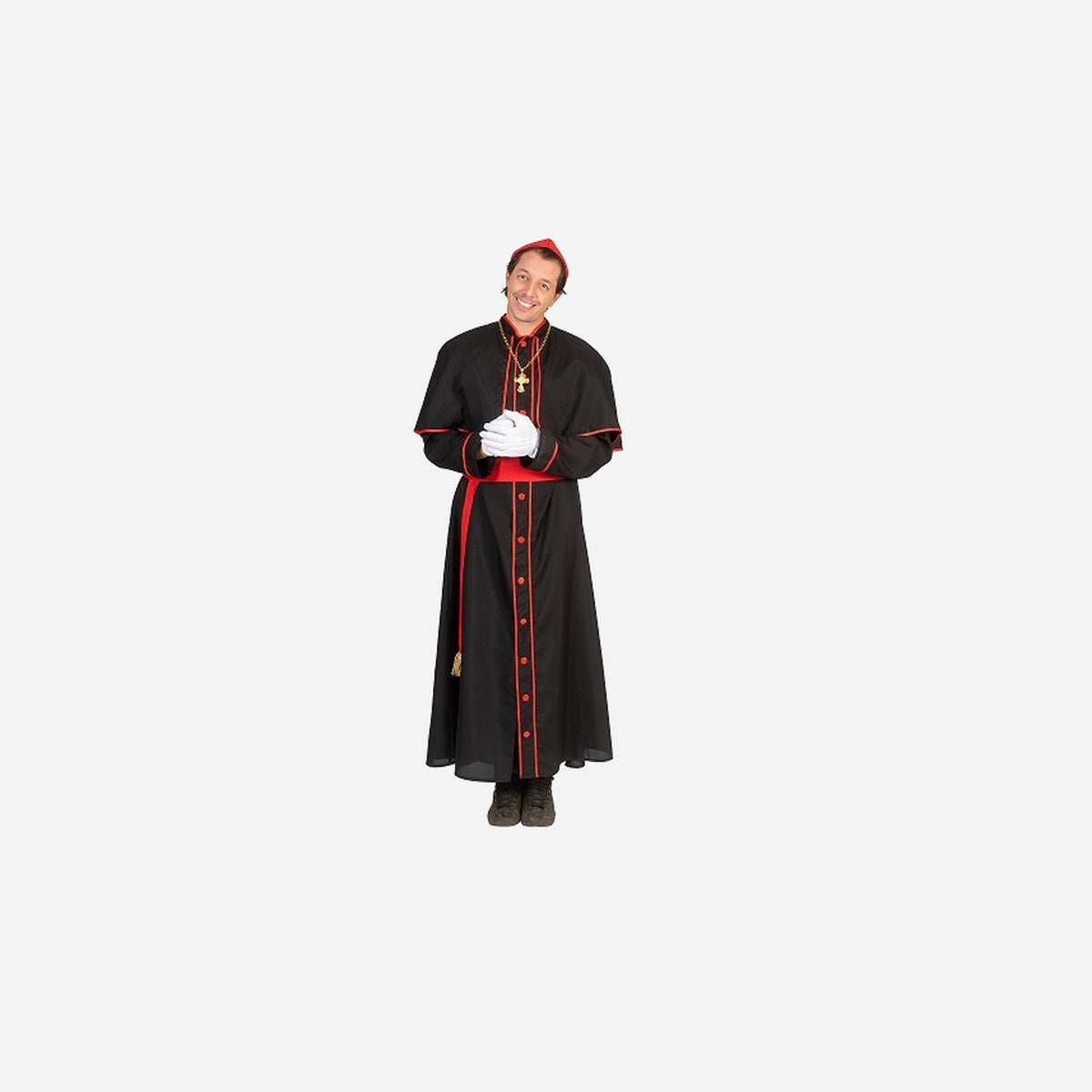 Déguisement cardinal noir/rouge