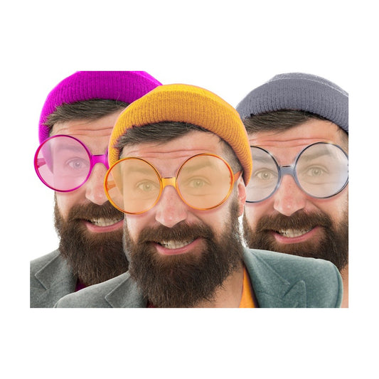 Lunettes rondes métallisées assorti 17 × 7 cm