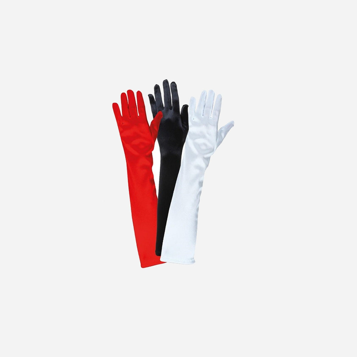 Paire de gants longs satinés 40 cm de déguisement