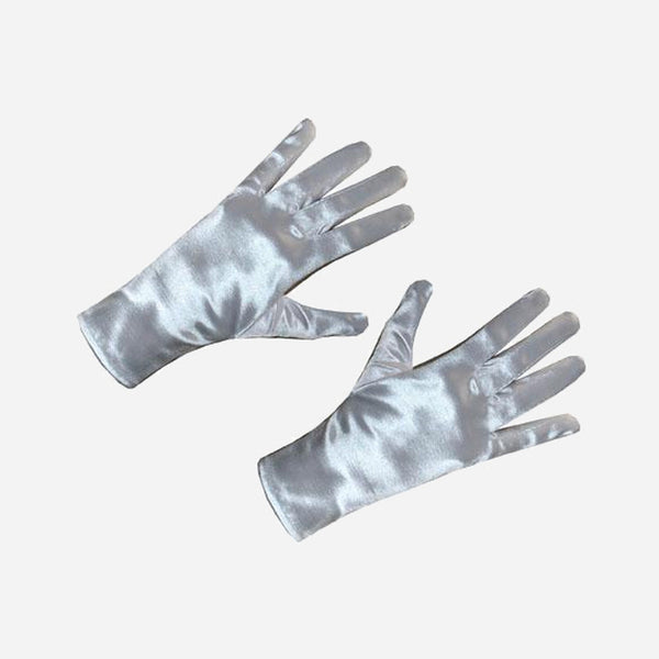 Paire de gants satin blanc de déguisement