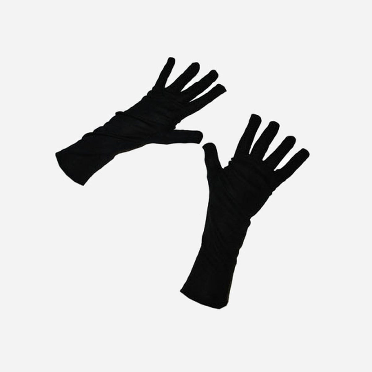 Paire de gants noir 33 cm de déguisement