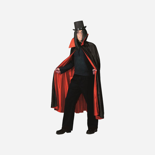 Cape réversible de vampire rouge et noire taille unique luxe