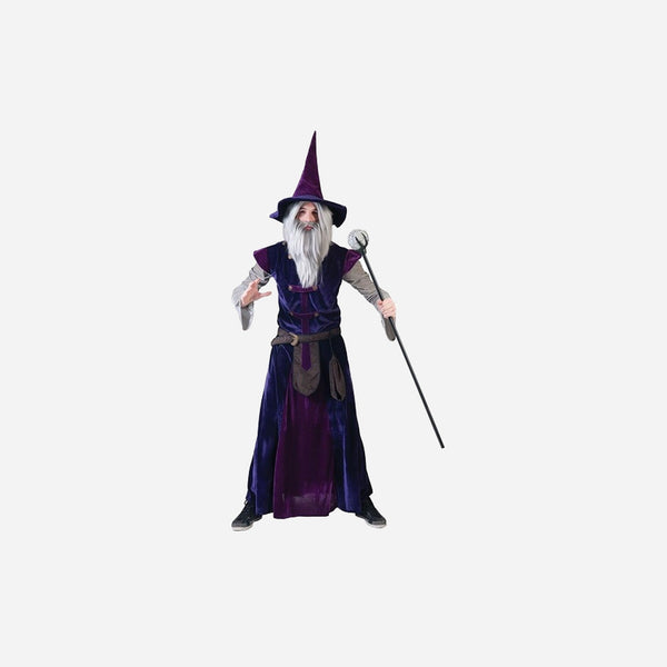 Déguisement de magicien mauve 3 pièces homme Taille Unique