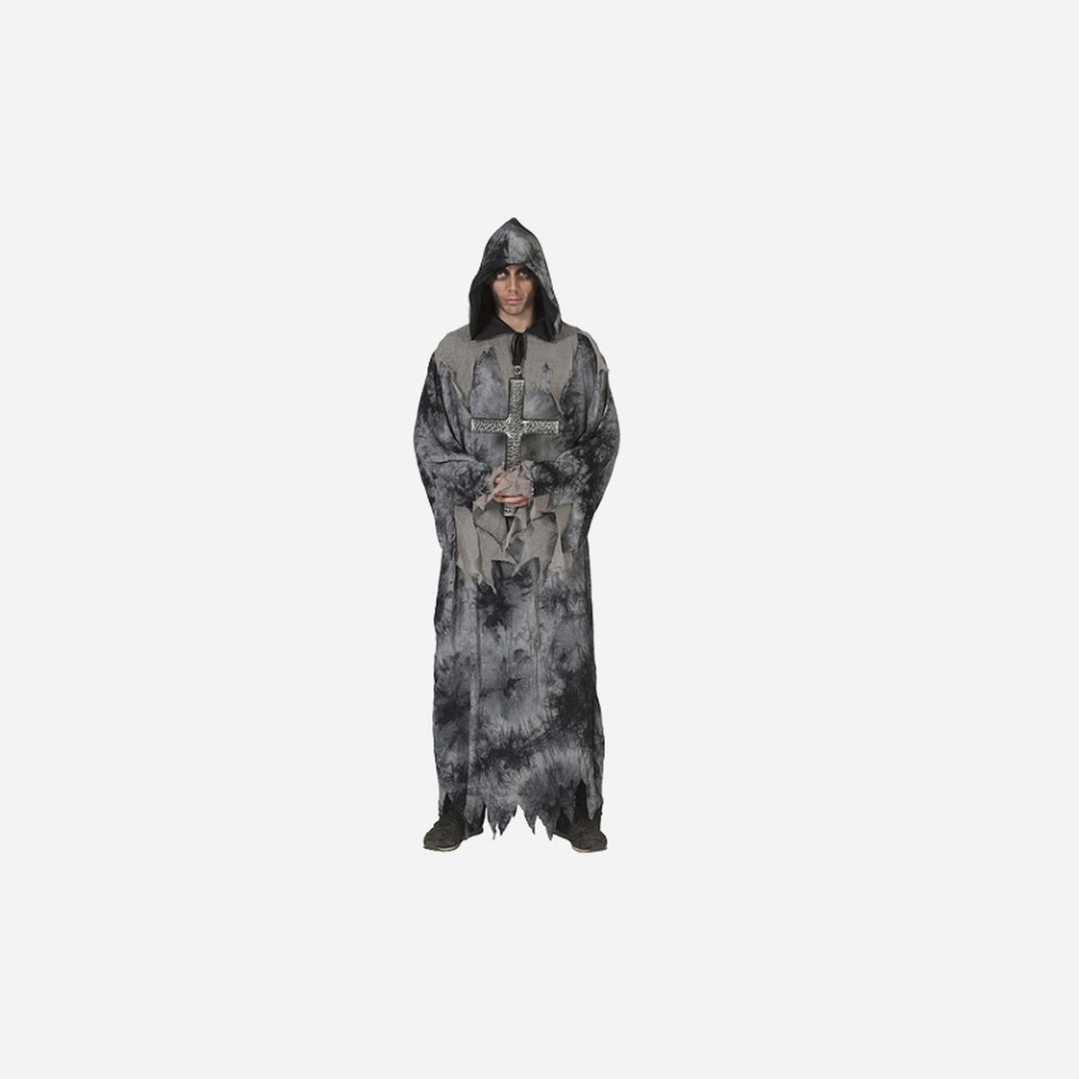Déguisement de moine démon gris 2 pièces homme Taille Unique