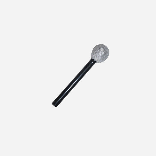 Microphone factice noir & argent 26 cm