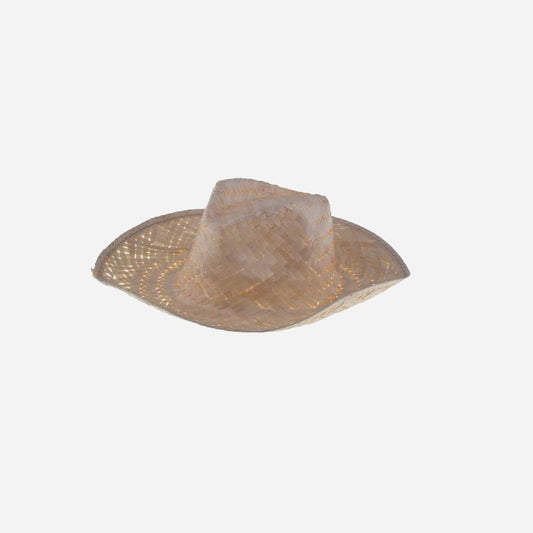 Chapeau de cowboy en paille adulte