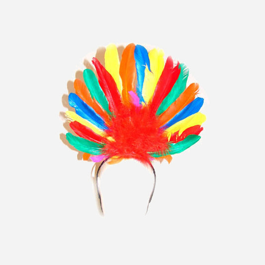 Serre-tête coiffe d'indien à plumes
