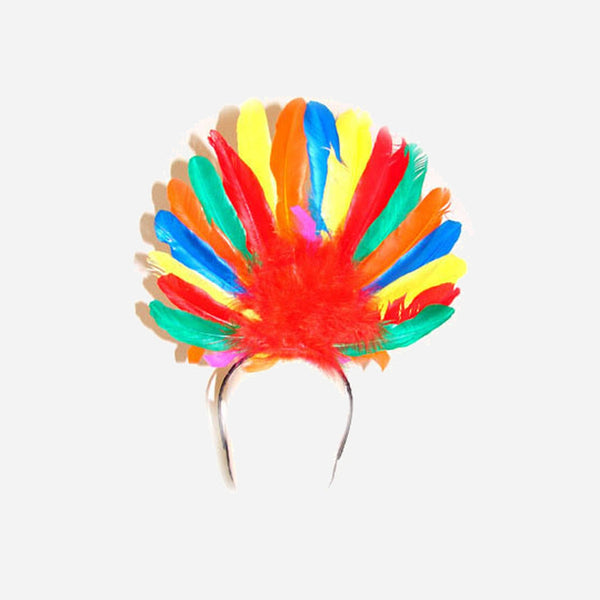 Serre-tête coiffe d'indien à plumes