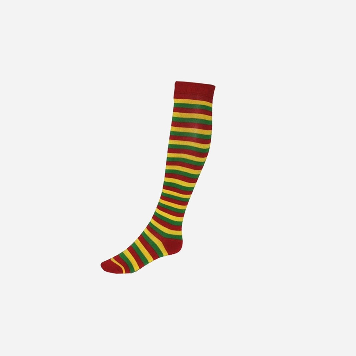 Paire de chaussette clown rouge jaune vert