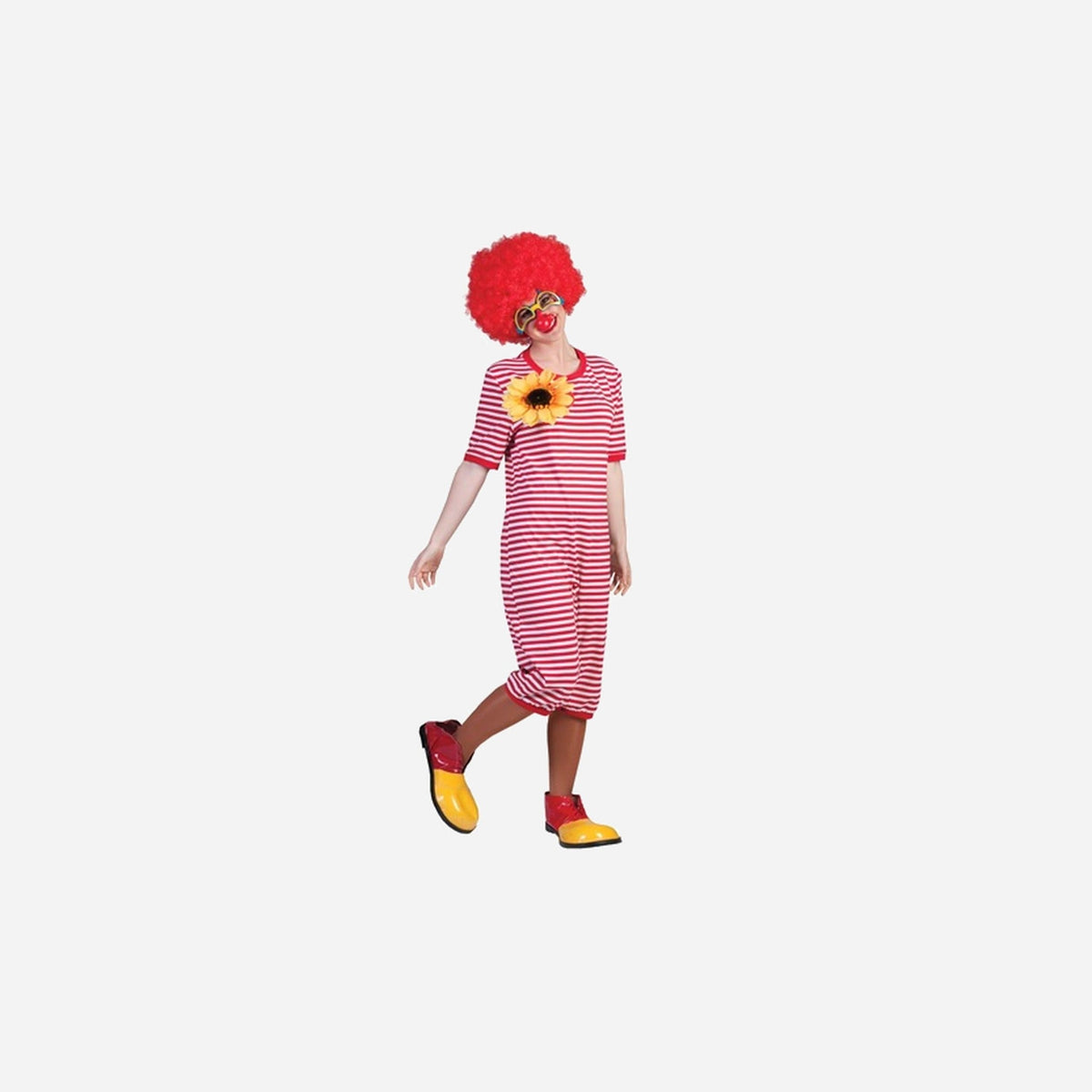Déguisement maillot de bain clown rouge adulte unisexe