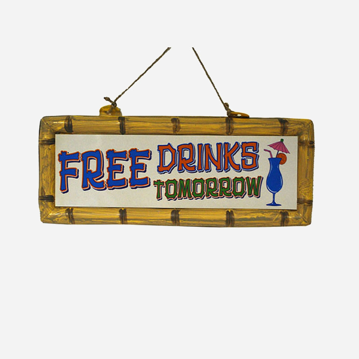 Panneau de décoration free drinks 40 cm