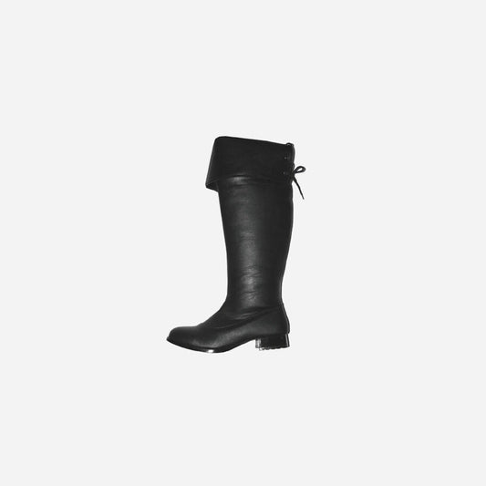 Paire de bottes à lacets noir de déguisement
