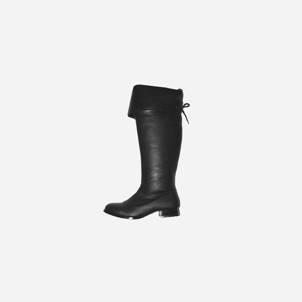 Paire de bottes à lacets noir de déguisement