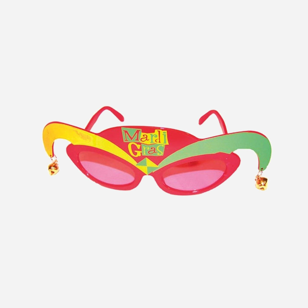 Lunettes gag clown mardi gras avec grelots