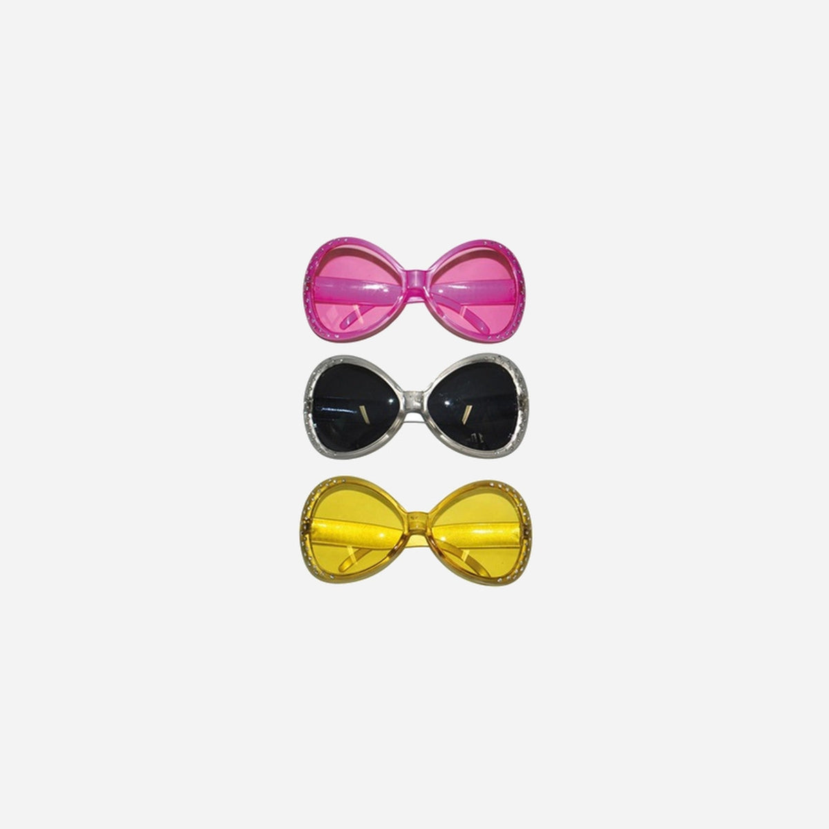 Lunettes disco avec brillants assorti