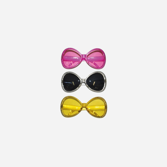Lunettes disco avec brillants assorti