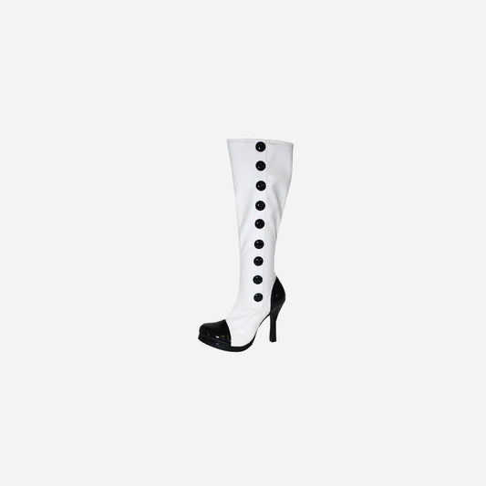 Paire de bottes noire & blanche de déguisement