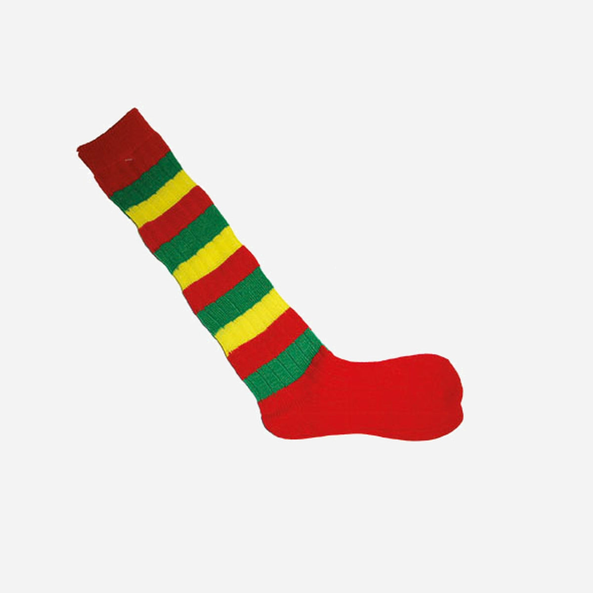 Paire de chaussettes rouge jaune vert
