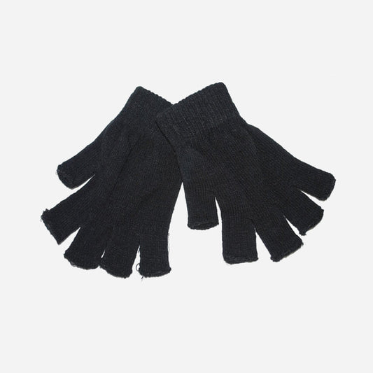 Paire de mitaines noir de déguisement