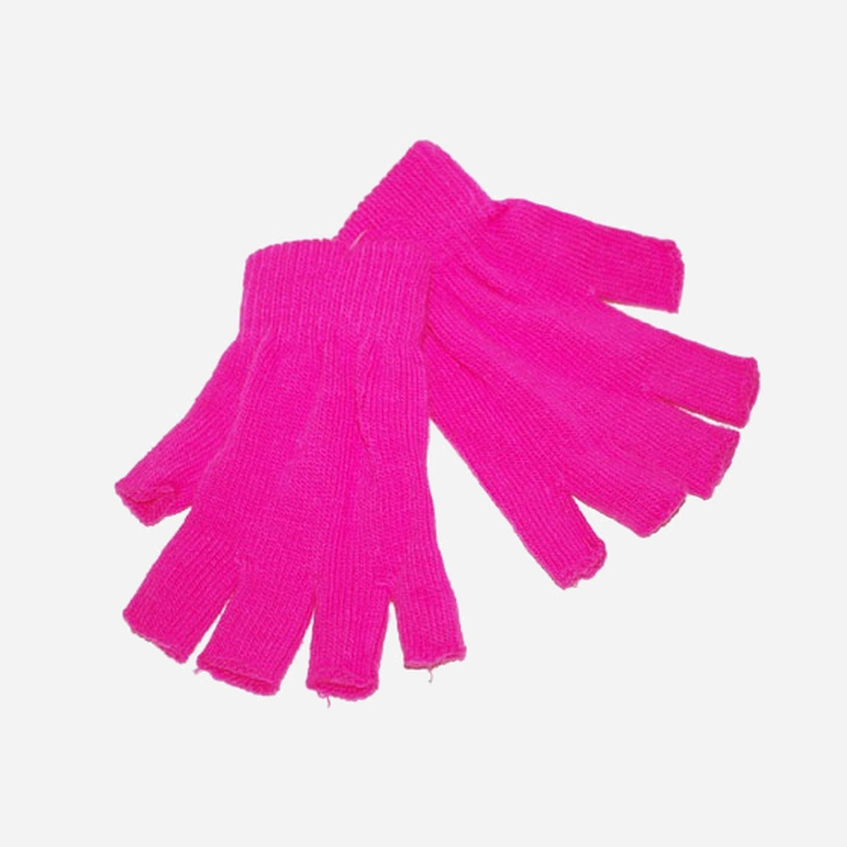Paire de mitaines rose fluo neon de déguisement