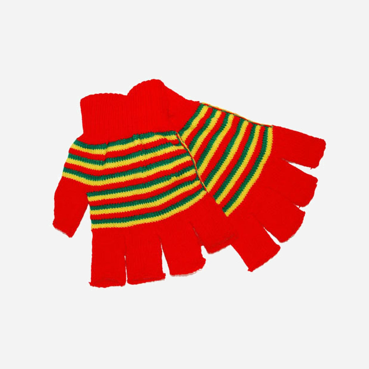 Paire de mitaines clown rouge jaune vert de déguisement