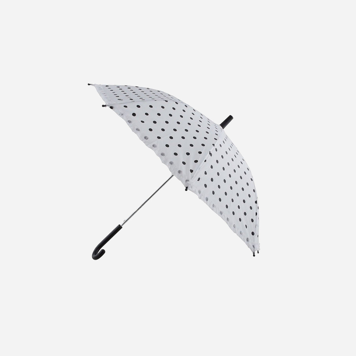 Parapluie blanc à pois noirs 63 cm