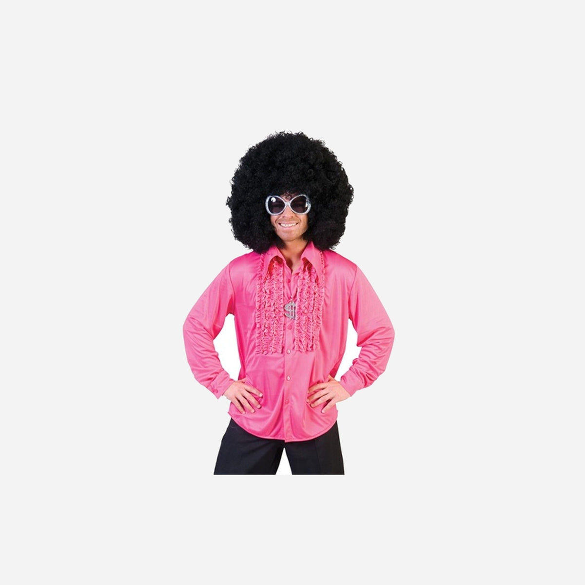 Chemise disco rose homme