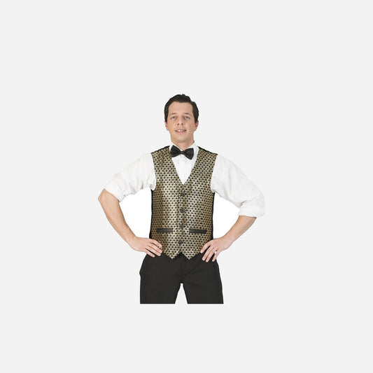 Gilet disco noir et or homme