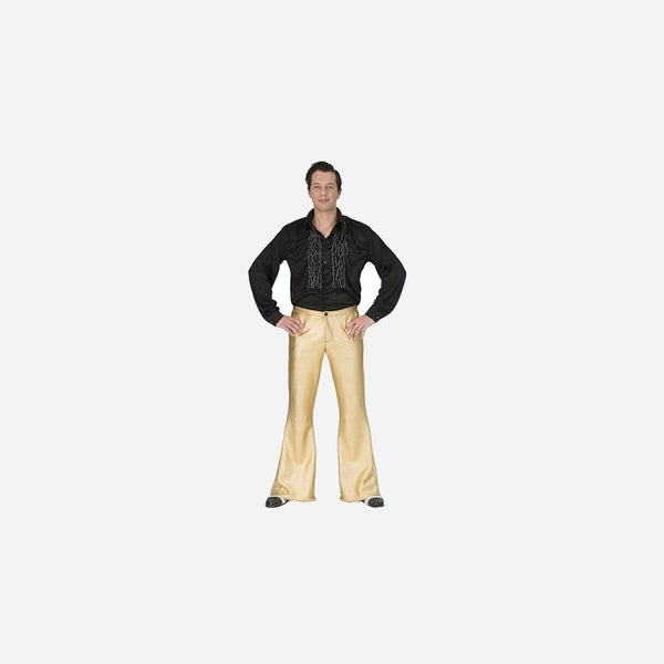 Pantalon pattes d'éléphant or homme