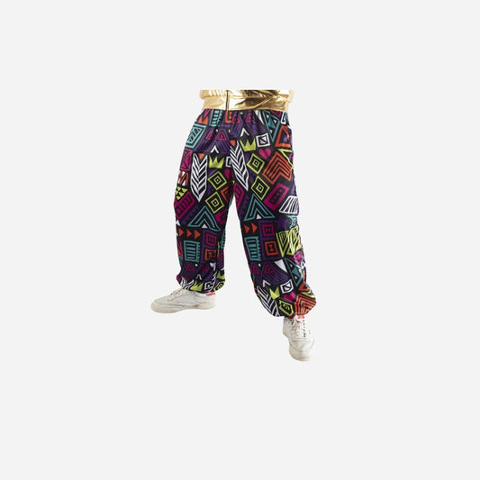 Pantalon ethnique multicolore 80's adulte Taille Unique
