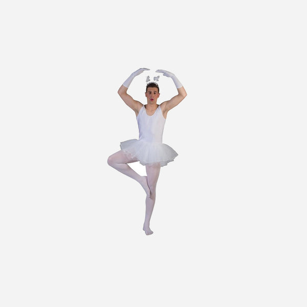 Déguisement de ballerine blanc homme Taille Unique