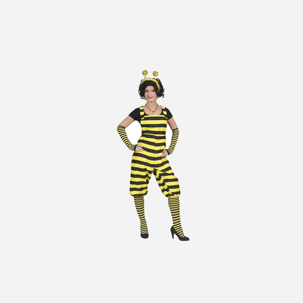 Salopette d'abeille jaune noir adulte Taille Unique