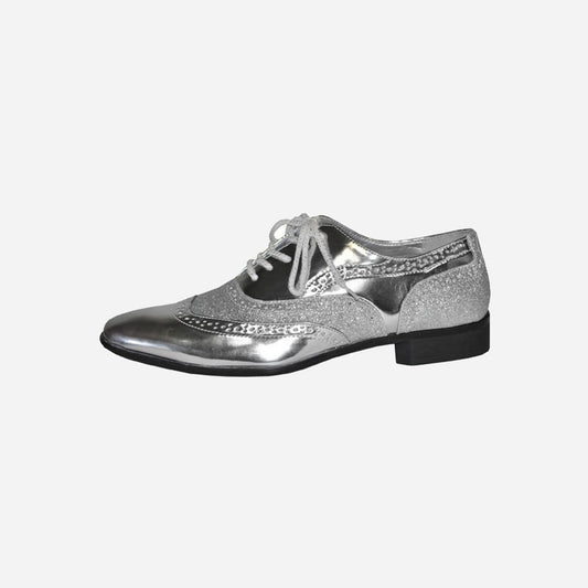 Paire de chaussures homme argent de déguisement