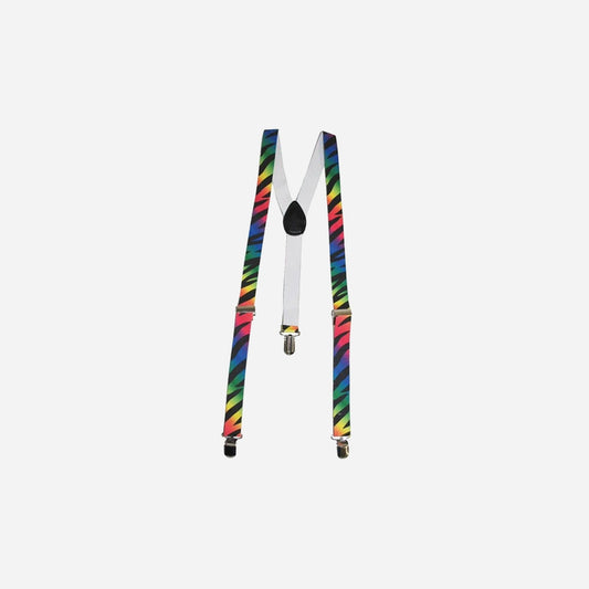 Bretelles multicolores avec motifs zèbre