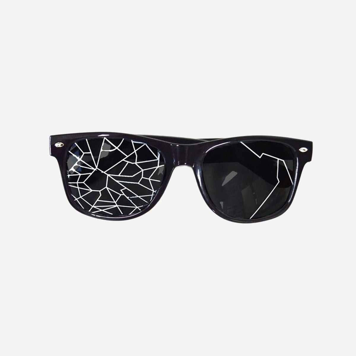 Lunettes avec motif verre cassé noir