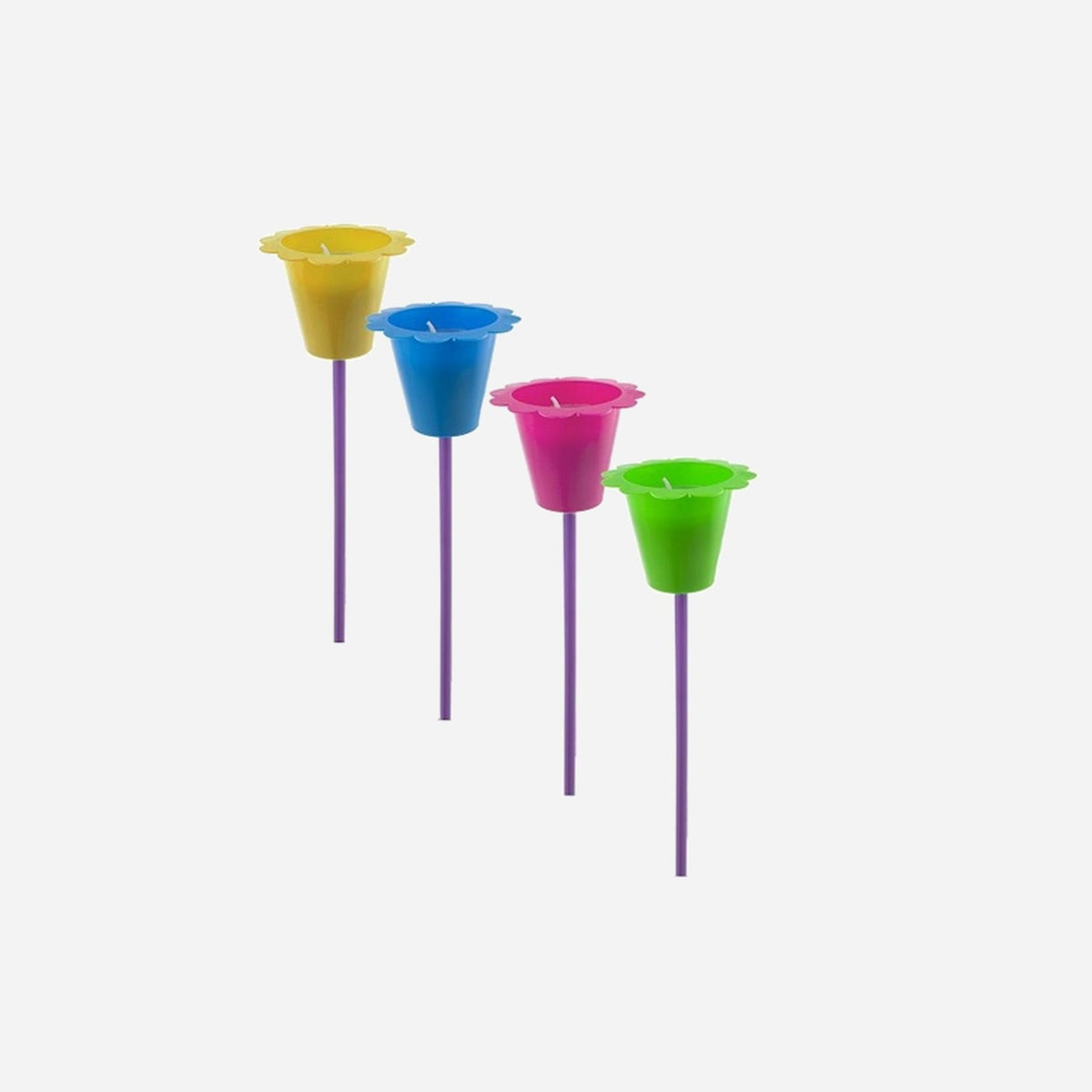 Lot de 12 torches de jardin parfumées multicolores 42 cm
